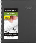 AT-A-GLANCE Planner 2026-2027 Monthly Academic 12-Month July-June Calendar Notebook, 8-1/2" x 11", DayMinder, Charcoal (AYC47045)