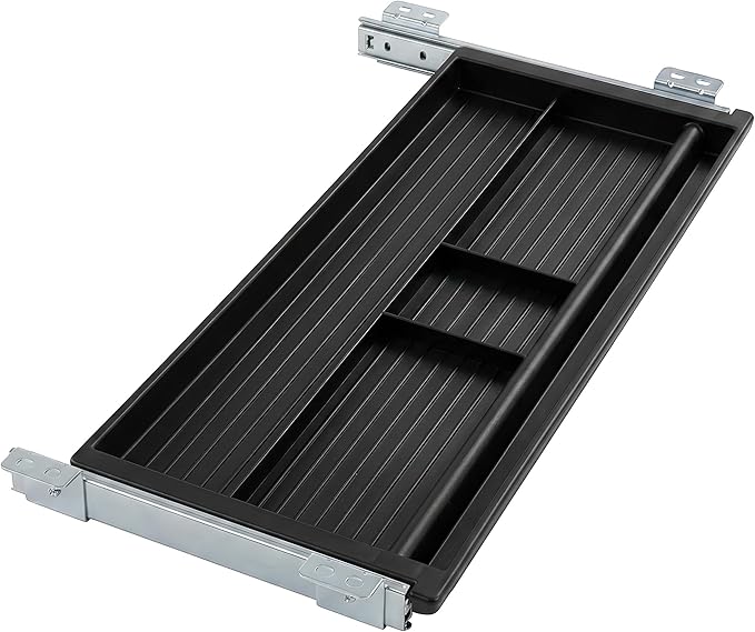 Mount-It! Under Desk Pencil Drawer | 21.25” W, Ball Bearing Slide-Out Organizer for Office Supplies, Paper & Pencils | Fits Desks Over 1” Thick, Adjustable Extension 16.25”–28”