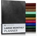 Gallery Leather Large Monthly Planner 2026-2027 Acadia Black