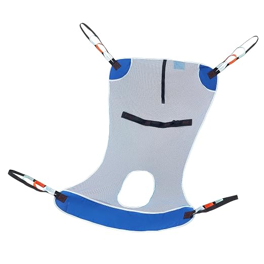 VEVOR Full Body Patient Lift Sling & Commode Opening, Patient Lift Medical Sling for Safe Bathing, Toileting, Polyester Patient Aid Commode Sling for Elderly, Disabled, Bedridden, 600LBS (Large Size)