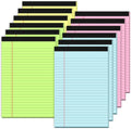 12 Pack Small Note Pads 5x8, Small Colored Legal Pads 5x8 College Ruled