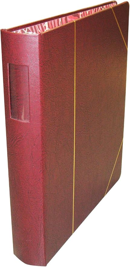 Corpkit 3-Ring VP Binder - Heavy Duty, Imitation Leather Minute Book, Optional Gold Stamping with Corporate or Company Records (Burgundy)