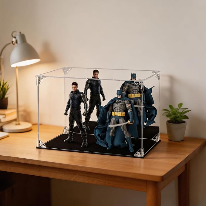 Display Case for Collectibles Assemble Clear Acrylic Box Alternative Glass Case for Display Action Figures Home Storage Organizing Toys (Internal dim 11.5X7.5X7 inch)