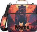 Custom Dinosaur 3 Ring Binder Bag 1.5 inch Personalized Name Binder Organizer 500 Sheet Documents Storage for School Office