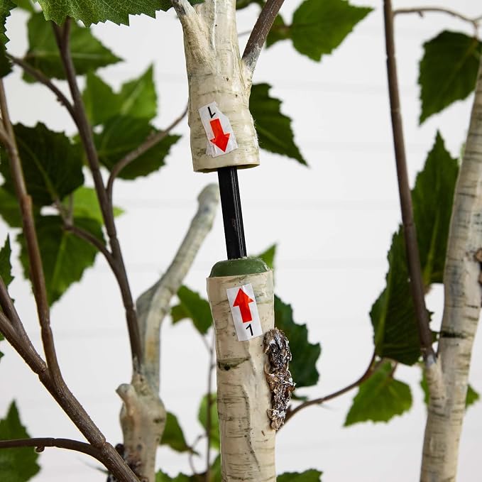 Nearly Natural 6 ft Artificial Birch Tree with Real Touch Leaves and Pot | Bendable Branches, Light-Hued Bark, Nursery Planter Included, Indoor Corner Decor, Maintenance-Free foliage