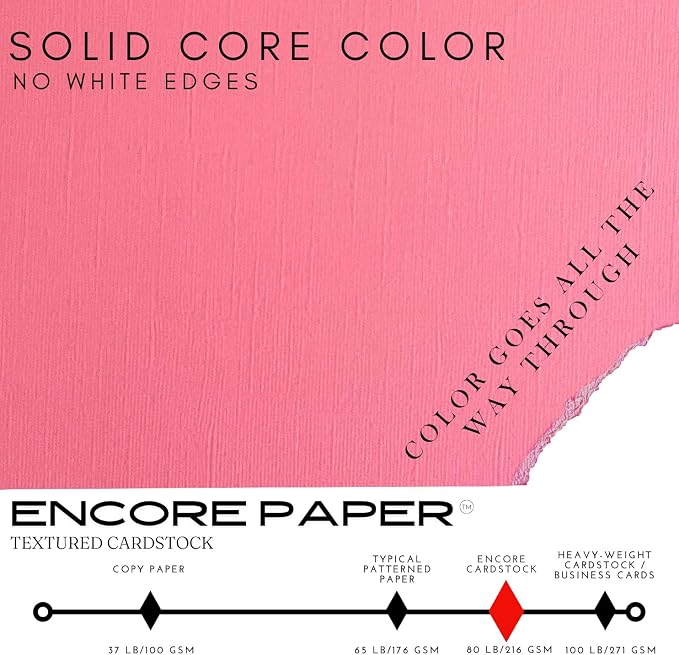 Parfait—12x12 Textured Cardstock | 80lb Textured Pink Scrapbook Paper | Premium Cardstock for Cricut Cutting | 25 Sheets