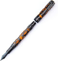 Conklin Endura Deco Crest Fountain Pen in Orange with Rose Gold Accents – Flex Nib, Refillable Luxury Writing Instrument