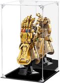 Acrylic Display Case Clear Action Figure Display Case with Mirrored Back, Dustproof Protection Display Box Alternative Glass Case for Collectibles Figures Models Doll Toys(10x10x15.7 inch, 25x25x40cm)