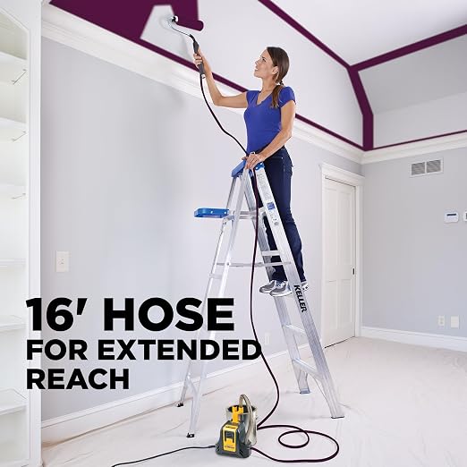 Wagner Spraytech PowerFlow EZ Multi-Room Direct-Feed Electric Paint Roller | Direct-feed electric roller supplies paint continuously for large walls and multi-room painting projects.