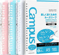 KOKUYO Campus Smart Ring Binders 3 Pack, A5 Binder Notebooks + 100 Campus Loose-Leaf Paper, 25 Sheet Capacity, 20 Ring, Slim Binder Folder for Meeting and Classes, Vivid Color