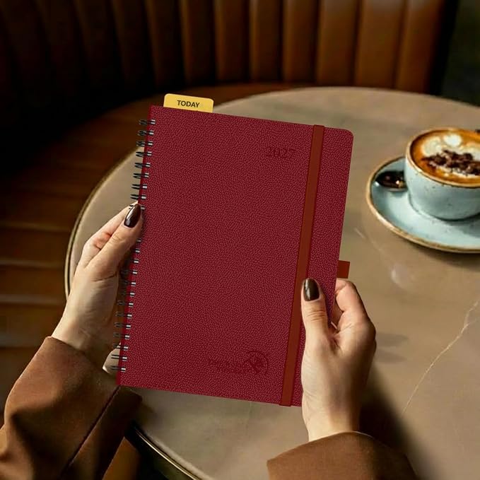 POPRUN 2027 Planner, 6.75" x 8.5" Weekly Calendar Book, Day Planner 2027