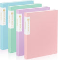 Sooez 4 Pack Binder with Plastic Sleeves 18Pocket, Displays 36 Pages 8.5x11 | 11 Presentation Folders with Clear Sheet Protectors, Art Portfolio Binder for Certificate & Office Project Folder