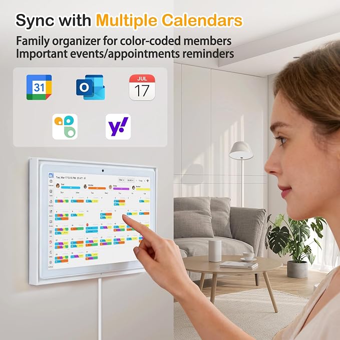 10.1" Digital Calendar No Monthly Fee Small Kitchen Planner