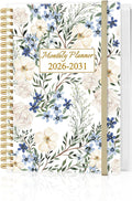 2026-2031 Monthly Planner - 60 Month PLanner Calendar from August 2026 to June 2031, 5 Year Planner 2026-2031 with Flexible Cover, Inner Pocket, Perfect for Home | School | Office, 5.8" x 8.5", Crushed Flower