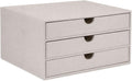 UnionBasic Document Organizer, 3-Drawer File Cabinet Document Storage Box, Office Desktop Filing Organizer, Beige