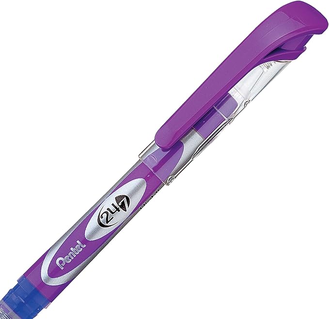 Pentel 24/7 Chisel Tip Liquid Highlighter, Violet Ink, Box of 12 (SL12-V)