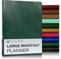 Gallery Leather Large Monthly Planner 2026-2027 Acadia Green