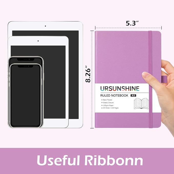 Ruled Notebook/Journal - Classic Lined Journal/Notebook, 5.3'' x 8.26''
