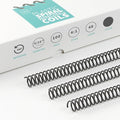 Binditek Plastic Spiral Binding Coils, 14 mm, 4:1 Pitch, Black, 100 Pack | Coil Binding Spines, 9/16", 115 Sheet Capacity, 48 Loops, for Letter-Size Reports, Presentations, School and Office Projects