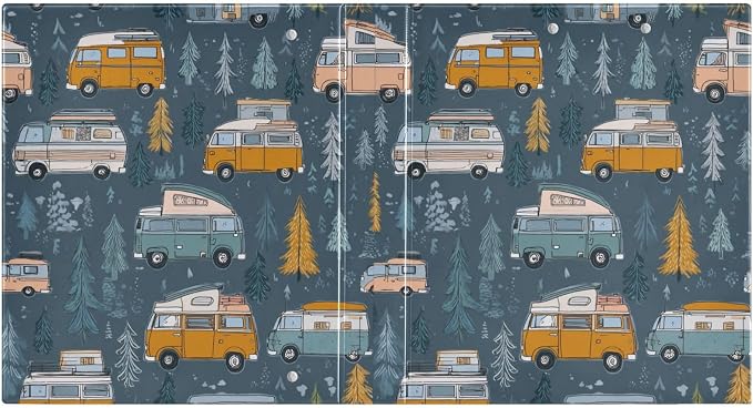 Road Trip Camper Van Decorative 3 Ring Binder 1.5 Inch Large View Binders with Pockets Holds 200 Sheets File Organizer for Office College School, 1 Pack