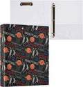 Basketball Player Round Ring Binders 1.5 Inch Champions Game Slam Dunk 3 Ring Clipboard Binder for Office School Work Supplies File Folder Document 200 Sheet Capacity Easy Open