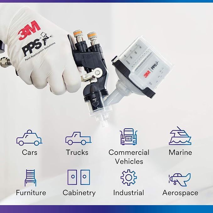 3M PPS 2.0 Paint Spray Gun System Refill Kit with Lids and Liners, 26028