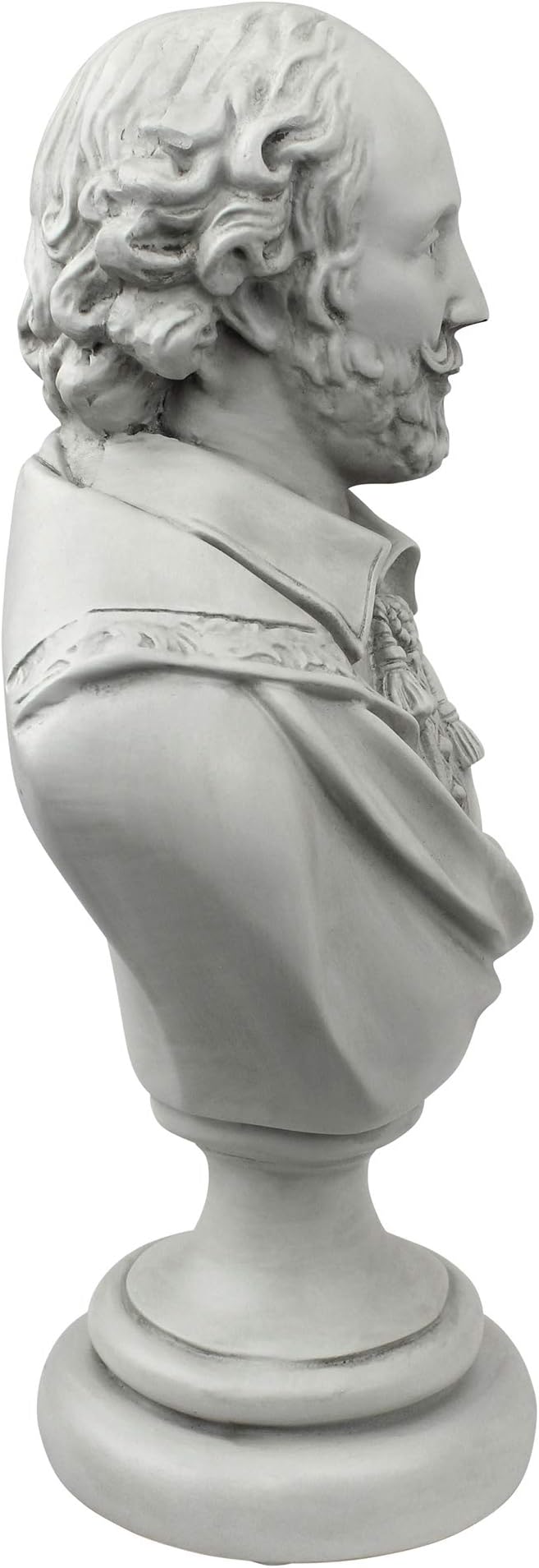 Design Toscano AH22672 William Shakespeare Bust Statue, Desktop, 12 Inch, Polyresin, Antique Stone,