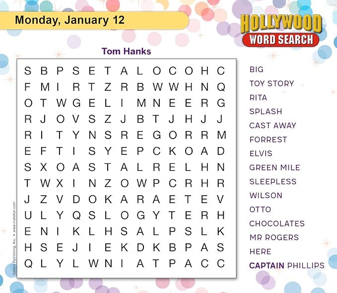 Hollywood Word Search 2026 Daily Desk Calendar: Boxed Page-a-Day Puzzle Calendar with Day-to-Day Word Searches on Movies, Stars & Pop Culture