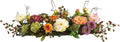 Nearly Natural 4665 Mixed Mini Peony Centerpiece Silk Flower Arrangement,10"D x 34"W x 6.5"H | Plush Pastel Petals, Rustic Intertwined Twigs, Maintenance-Free, Dining Table or Fireplace Mantel Accent