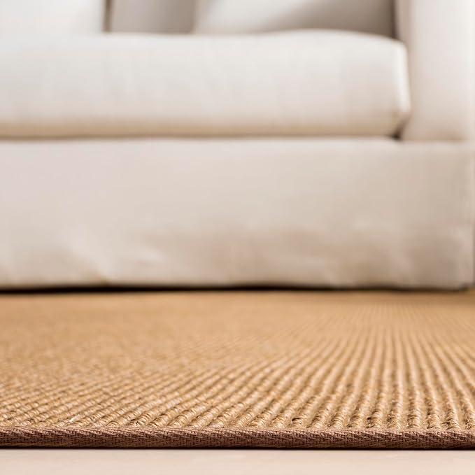 Martha Stewart x SAFAVIEH Area Rug Collection - 9' x 13', Beige, Sisal & Jute, Farmhouse Style, Ideal for Living Room, Bedroom, Office, Dining Space (MSR9501B)