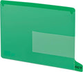 Smead End Tab Poly Out Guide, Two Pocket, Bottom Position Tab, Letter Size, Green, 25 per Box (61952)