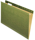 Pendaflex 4153 Hanging File Folders, No Tabs, Legal, Standard Green (Box of 25), Untabbed - Legal Size