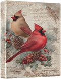 3 Ring Binder Cardinals Bird Pine Cone Christmas 1.5 inch Binders Three Ring Binders with Clipboard Fit 8.5'' x 11'' Paper 3 Interior PVC Clear Pockets for Office Supplies