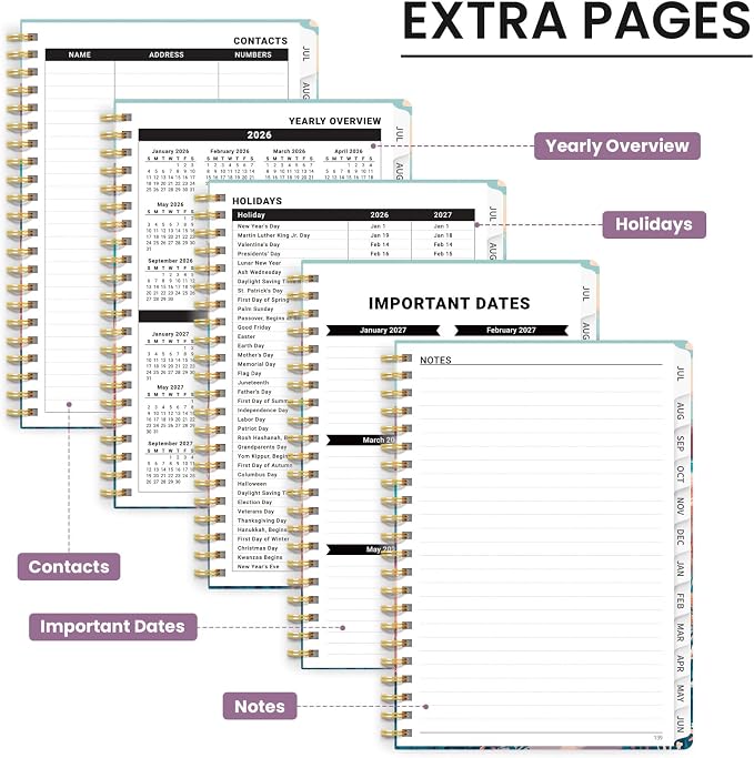 ZOTIA Planner 2026-2027, Jul 2026-Jun 2027 Weekly & Monthly Calendar