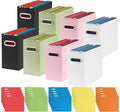Oterri 8 Pack Multi Color File Organizer, Small Storage Box and 25 Pack Hanging File Folders