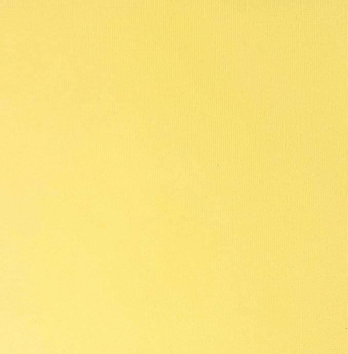 Banana Pudding—12x12 Textured Cardstock | 80lb Yellow Textured Scrapbook Paper | Premium Cardstock for Cricut Cutting | 25 Sheets