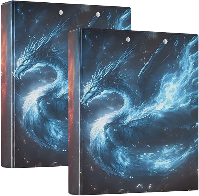 3 Ring Binder SsangYong 1.5 inch Binders Three Ring Binders with Clipboard 3 Interior PVC Clear Pockets for Office Supplies
