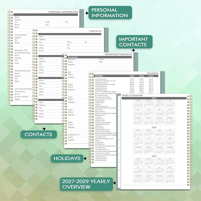 2027 Monthly Planner, Jan 2027 - Dec 2027 Planner