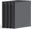 SUNEE 1/2 Inch Binders 3 Ring, PVC-Free Clear View Half Inch Binders (Fits 8.5x11 Inches) for School, Office & Home Use, Black