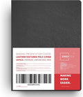 Binditek 16 Mil Leather-Textured Polycovers, 8.75x11.25, Black, 50 Pack | Leather-Textured Binding Covers, 8.75 x 11.25 Inches Oversize, Plastic Binding Presentation Covers, Square Corners, Unpunched