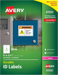 Avery® Durable White Cover Up ID Labels for Laser Printers, 5 x 3.5, Pack of 200 (61532)