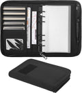 Kosibate Tactical Notebook Padfolio Ring Binders with 45 Sheets,Army Military Notebook Portfolio Binder with Zipper for Tactical Gear and Organizer, Refillable 6-Ring Binder(Black,5.5'' x 8.5'')