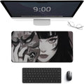 Gaming Mouse Pad Large Mousepad Female Samurai Anime Girl Cool Retro Japanese Desk Mat Big Mousepad Extended Keyboard Computer Pad Office Desk Organizers and Accessories 30x60cm, Style
