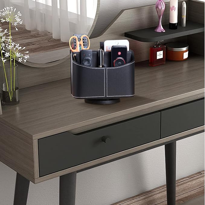 360° Rotatable Remote Control Holder,TV Remote Caddy for Nightstand Table