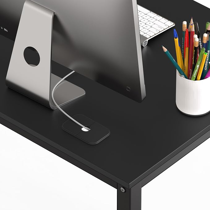 SHW 48-Inch Commercial-Grade Office Computer Desk, Black | 10-Year Limited Warranty