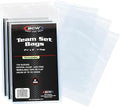 BCW Resealable Team Set Bags, Holds 35 Cards or 5 Toploaders, 400 Count | Holds up to 35 loose cards, 5 standard 35 pt toploaders, or magnetics up to 108 pt with an adhesive flap closure.
