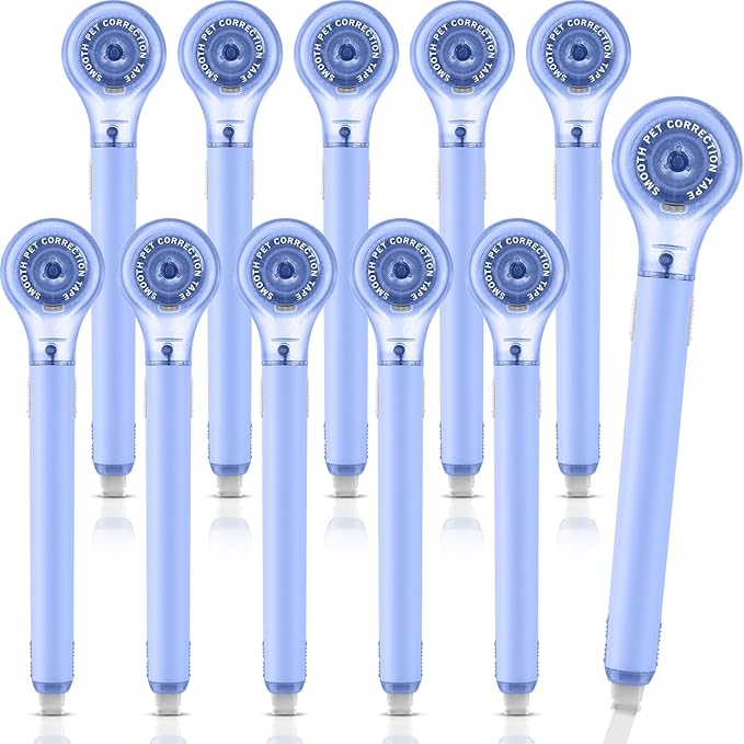 Gersoniel 10 Pack Correction Tape Pen for School Office,Blue Color