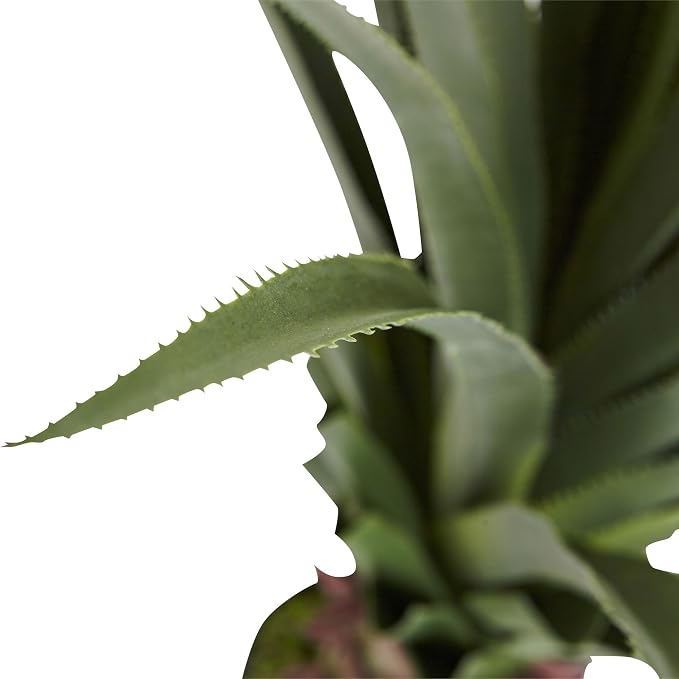 Nearly Natural 4 ft Artificial Spiked Agave Plant with Nursery Pot | Faux Succulent Greenery, Lifelike Spiky Leaves, Desert Inspired Indoor Decor