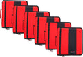 Case-it Zipper Binder | 2-Inch O-Rings | 350-Sheet | D-251 Fire Engine Red | Classic, Multiple Storage Pockets, Shoulder Strap, School & Office Organizer, 6-Pack