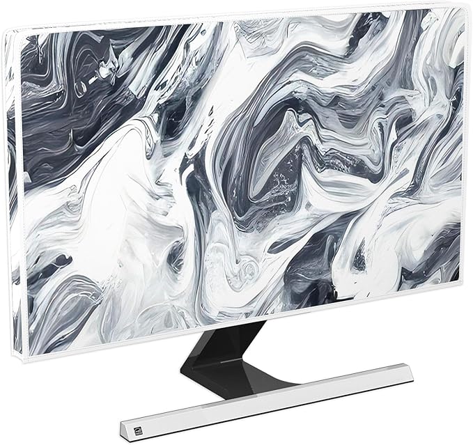 Baocicco Abstract Gray Marble Waterproof 80 Inch Television Cover Anti-Static Dustproof Protective Television Covers for TV Screen Abstract Modern TV Dust Cover for Home LED LCD OLED TVs